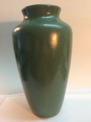 Zanesville Stoneware 11 3/4 " Matte Green Vase 37