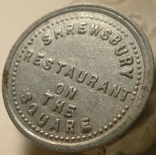 Trade Token Shrewsbury Pa Pennsylvania Restaurant On Square 5 Cents,  20mm