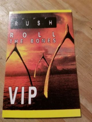 Rush Vintage Roll The Bones VIP Backstage Concert Tour Pass by Otto 3