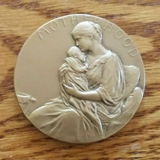 Motherhood Medal By Victor D.  Brenner Medallic Art (engraved) Bcs/ 1