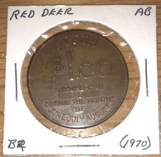 Municipal Trade Token Red Deer Ab 1970 Bz