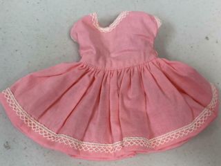 Vintage Tagged Mary Hoyer Pink Dress W White Trim