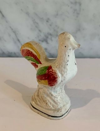 Early Antique Staffordshire Primitive Pearlware Rooster Cockerel 18th Century