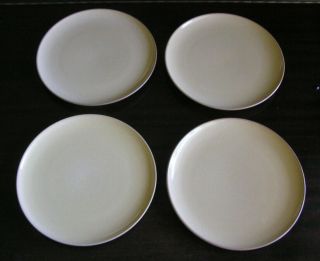 4 Edith Heath Ceramics Dinner Plates Cafe Au Lait Mocha Tan Exc