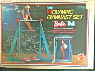Vintage 1974 Barbie Mattel Us Olympic Gymnast Set Complete W/ Gold Medal