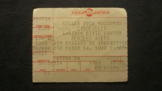 Cinderella Concert Ticket Stub 3/14/1989 Saginaw,  Mi