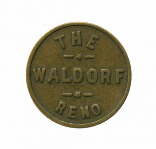 The Waldorf Reno,  Nevada Old Trade Token Good For 12 1/2c In Merchandise