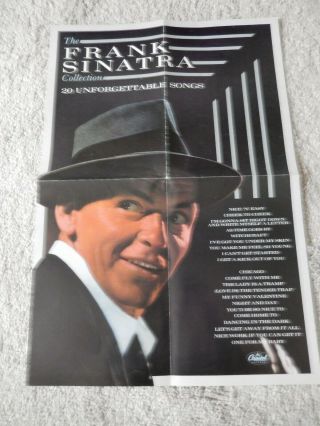 Frank Sinatra:music Memorabilia Poster23 " X16 " Approx Onesided Vgc Promo Poster