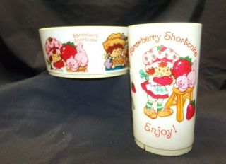 Vintage Strawberry Shortcake Plastic Deka Bowl And Cup