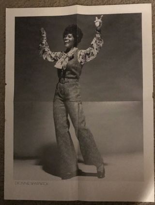 Vintage Dionne Warwick Poster - 21 X 16 Black And White