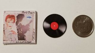 Miniature Record Album Barbie 1/12 1 " Dollhouse David Bowie Scary Monsters