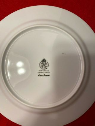 Set of 6 Vintage Royal Worcester Evesham Porcelain Dinner Plates Fruit Gold RIm 3