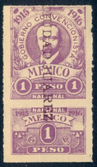 Bn93 Mexico Revenue Rv 79a 1$ 1915 - 16 Ciudad Juarez Ovpt Est $10 - 20