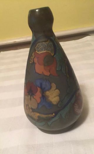 1920 Gouda Nova Holland Vase Matte Green,  Orange,  Cobalt,  Red