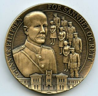Norway Wwii Bronze Medal Gunnar Eilifsen Norwegian Hero,  Police Officer
