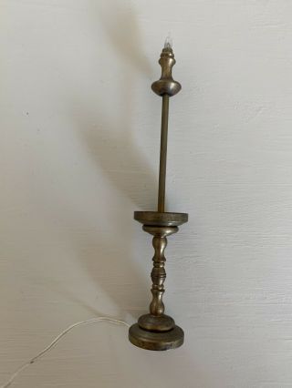 Vintage Dollhouse Miniature Floor Lamp Light Brass Stick Need Shade Not