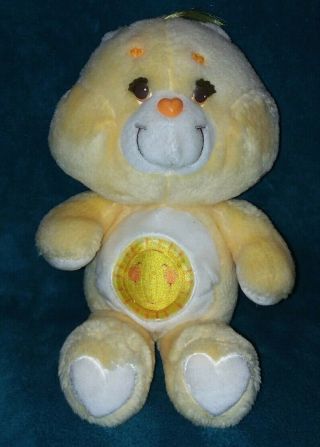 Kenner 1983 Vintage Care Bear Yellow Funshine Sun Sunshine 13 " Plush Stuffed