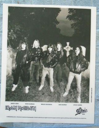 Iron Maiden No Prayer Era Glossy Press Promo Photo