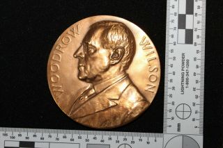 Woodrow Wilson Inaugural 3 " Bronze Medal 1 Uncirculated