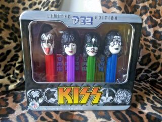 Kiss Limited Edition Pez Candy Dispenser Set Collector Tin 2012