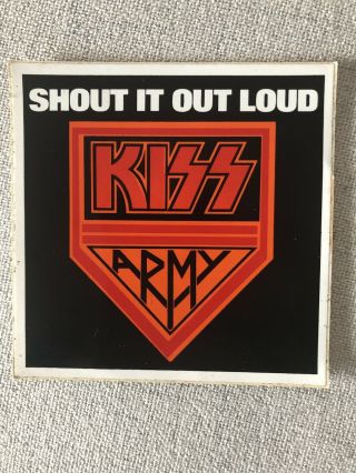 Kiss Army Shout It Out Loud Sticker Decal 1980 