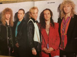 Def Leppard,  Two Page Vintage Centerfold Poster