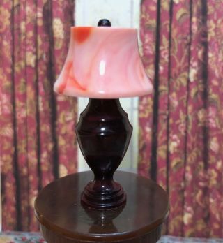Ideal Table Lamp Vintage Tin Dollhouse Furniture Renwal Miniature Plastic 1:16