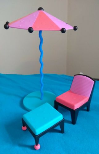 Lol Surprise Doll Patio Furniture From Doll House Chair Stool Umbrella