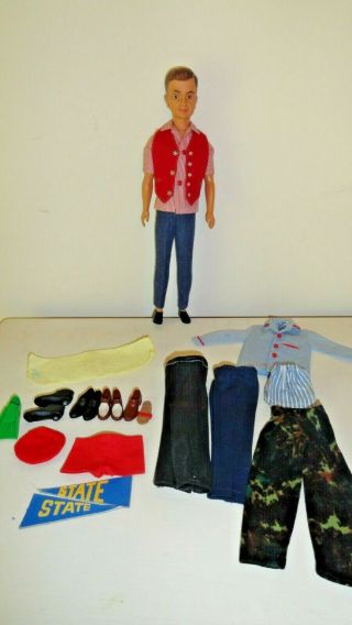 Vintage Tammy Family Dad Ted Doll 1960s Ideal Toy Corp W/clothes Shoes Some Ken
