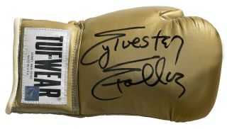 Sylvester Stallone Rocky Balboa Autographed Tuf Wear Gold Boxing Glove Asi Proof