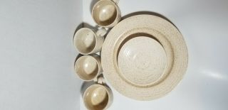 Homespun Churchill Stonecast Plates,  Cups & Saucers 13 Piece set 2