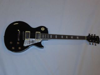 Les Paul Signed Black Electric Guitar Autographed Jsa Letter Of Authenticity