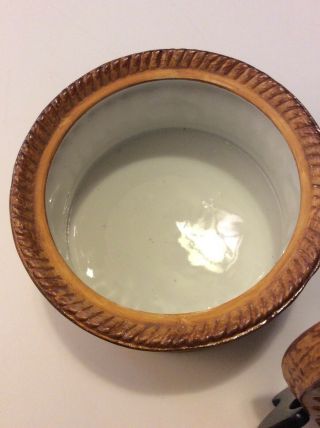 Pilivite Pillivuyt Porcelain Pate TERRINE Trompe Loeil Pie Crust Canister 6.  25” 3