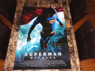 Superman Returns Cast Signed 1 - Sheet Movie Poster Brandon Routh Kate Bosworth,