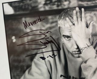 2000 Interscope Records Eminem Hand Signed Photo Slim Shady Hip Hop 2