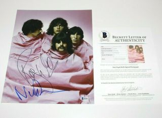 Pink Floyd Roger Waters Nick Mason Signed Band 11x14 Photo Beckett The Wall