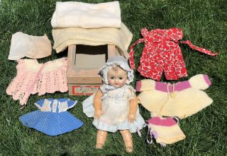 Vintage Ideal Doll 16 " With Clothing And Box Usa