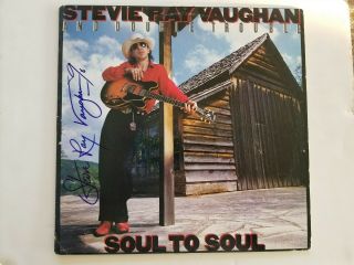Stevie Ray Vaughn Srv Autographed " Soul To Soul " Album