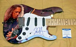 Kirk Hammett Signed Custom 1 Of 1 Metallica Autographed Guitar Certified Bas