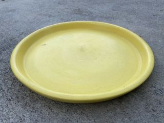 Vintage Gainey Ceramics S - 12 Planter Pot Saucer Base Plate Dish Yellow