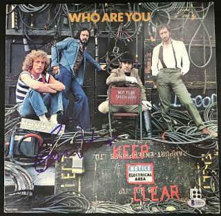 Who Are You Roger Daltrey Pete Townshend Signed The Who Vinyl Lp Album Beckett