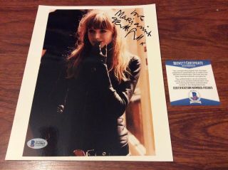 Marianne Faithfull Signed Vintage 8 X10 Photo A Rolling Stones Beckett Bas