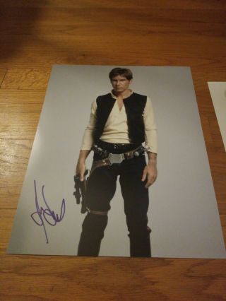 Harrison Ford Han Solo Star Wars Signed Photo Beckett Authenticated 11x14 2