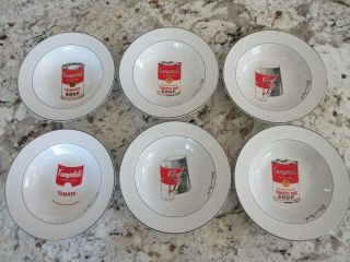 6 Andy Warhol Signed Campbells Tomato Soup 9 