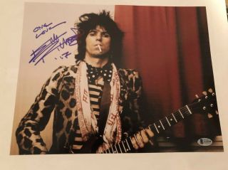 Keith Richards The Rolling Stones Signed 11x14 Photo Bas Loa Autograph