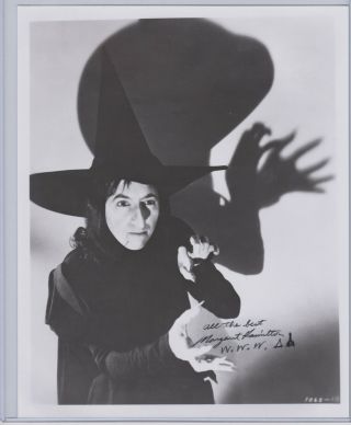 Margaret Hamilton Autograph Signed Photo Wicked Witch Of The West