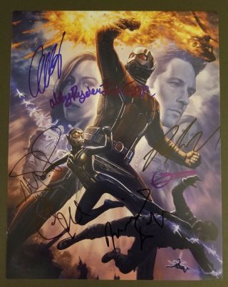 Ant - Man And The Wasp Cast (x7) Authentic Hand - Signed Paul Rudd 11x14 Photo B