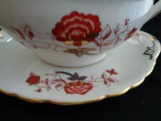 Royal Crown Derby Fine Bone China Bali A - 1100 Gravy Boat With Under Plate 2