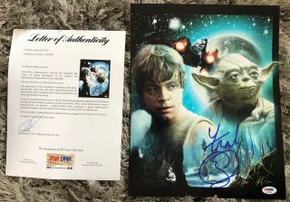 Frank Oz Signed 11x14 Photo Star Wars Autogtapned Yoda Psa/dna Authentic