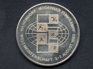 Germany Medal Junior World Championship Pentathlon Warendorf 1983 Grade